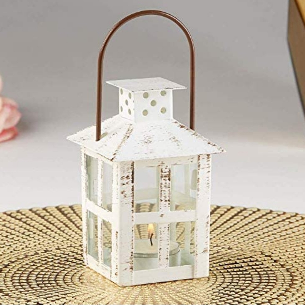 Kate Aspen White Mini Lantern, 5 Inch